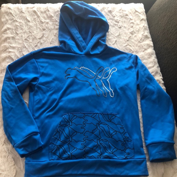 Puma Blue Kids Hoodie - Picture 2 of 7